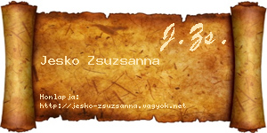 Jesko Zsuzsanna névjegykártya